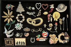 Antique/Vintage Brooch, Pin Lot! Some Signed! Gerry’s, Avon. More