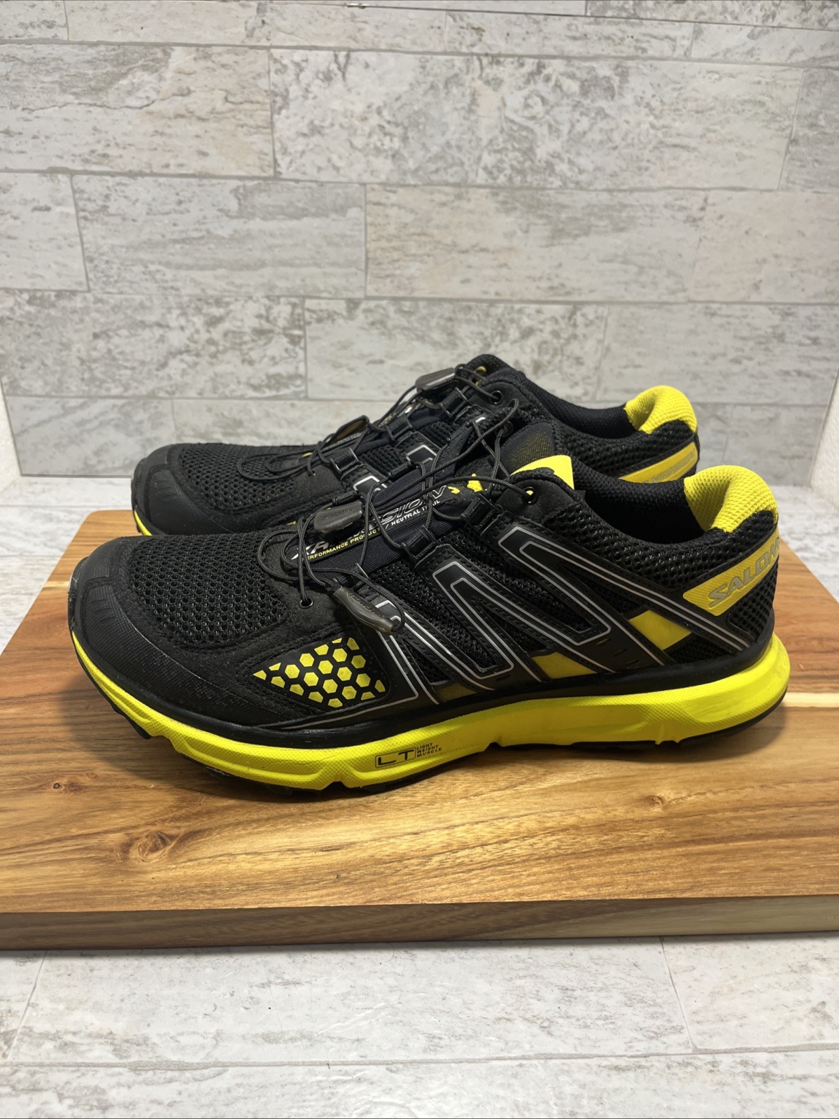 Scarpe da trekking Salomon XR Mission 1 da uomo taglia 10 5 nero giallo come nuove