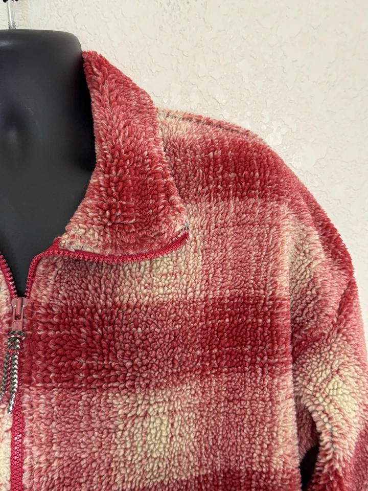 VTG Helly Hansen Sherpa Fleece Pullover Jacket XL USA Plaid Heritage Outerwear - Image 3 of 4
