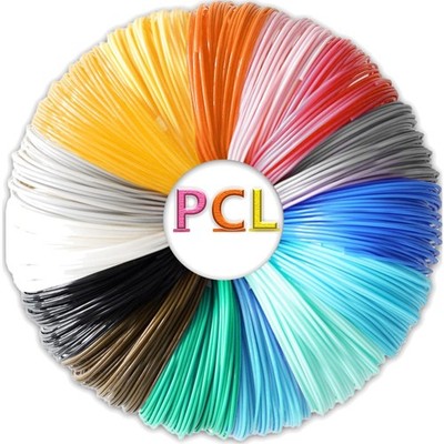 Niedertemperatur PCL 3D Stift Filament, 1,75mm, 20 Farben auf 100 Meter Rolle