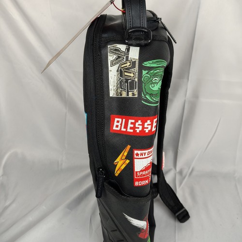 Sprayground Patches Journey Begins Backpack Black New - Picture 5 of 12