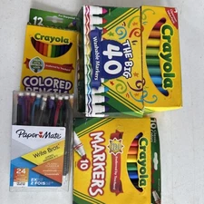 Crayola School Bundle of Markers,colored pencils, pencils 
