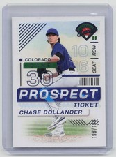 2024 Panini Prospect Ticket Chase Dollander #24 Colorado Baseball Prospect /199