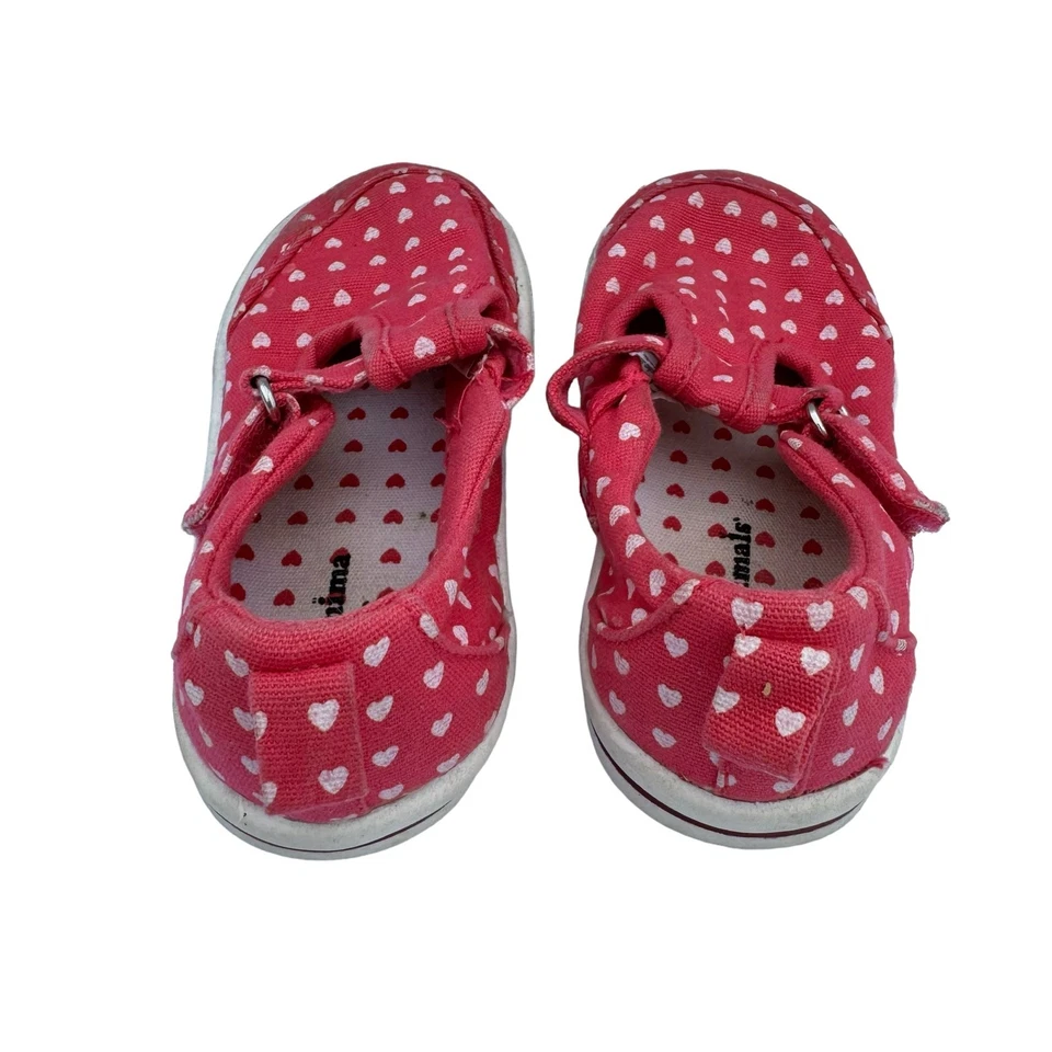 Garanimals Bebé Niño Niñas Rosa Blanco Corazón Lona Punta Redonda Zapatos para Caminar 6 Foto 3 de 4