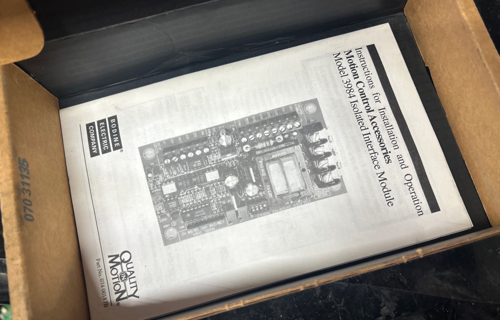 BODINE ELECTRIC 3984 / 3984 (NEW IN BOX)