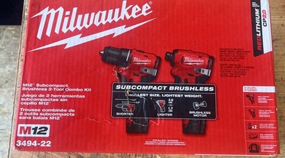 Milwaukee Tool 3494-22 M12  2 Piece Combo Kit,