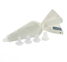 NEW Tupperware Piping Bag with 4 Different Nozzles Cake Decorating Set Icing