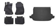 Frogum Fußmattensatz Autoteppich + Kofferraumwanne für Subaru Forester SJ_