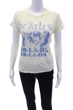 Junk Food Womens Cotton Graphic Printed Basic Cap Sleeve T-Shirt White Size XS