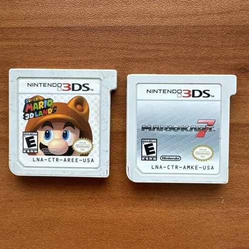 Super Mario 3D Land & Mario Kart 7 -Nintendo 3DS Tested & Both Work GREAT!