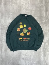 Vintage 90s Niagara Falls Leafy Graphic Destination Crewneck Sweatshirt Sz Large