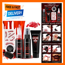 Halloween Makeup Fake Blood Kit Washable Dark Spray Fresh Dripping Blood Thick