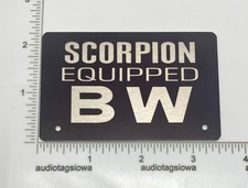 Peavey Scorpion Equipped  BW  Badge Logo Custom Made Aluminum