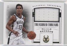 2017-18 Panini National Treasures Treasured Threads 25/99 Malcolm Brogdon 0q0