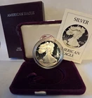 1986 - S AMERICAN SILVER EAGLE Proof w Boxes & COA .999 1 Troy oz $1 US Dollar