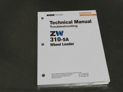 Hitachi ZW310-5A Wheel Loader Troubleshooting Technical Service Manual Shop Book