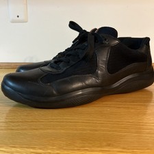 Mens Prada Americas Cup Leather Sneakers High...