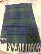 Irish Tartan Plaid Scarf County Galway Unisex 100 Soft Lambswool