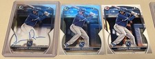 Lizandro Rodriguez 1st Bowman Chrome Auto/Bowman Chr/Bowman 3 Card Lot KC Royals