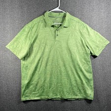 Tommy Bahama Golf Polo Mens 2XL Island Zone Green Palm Trees AOP Recycled