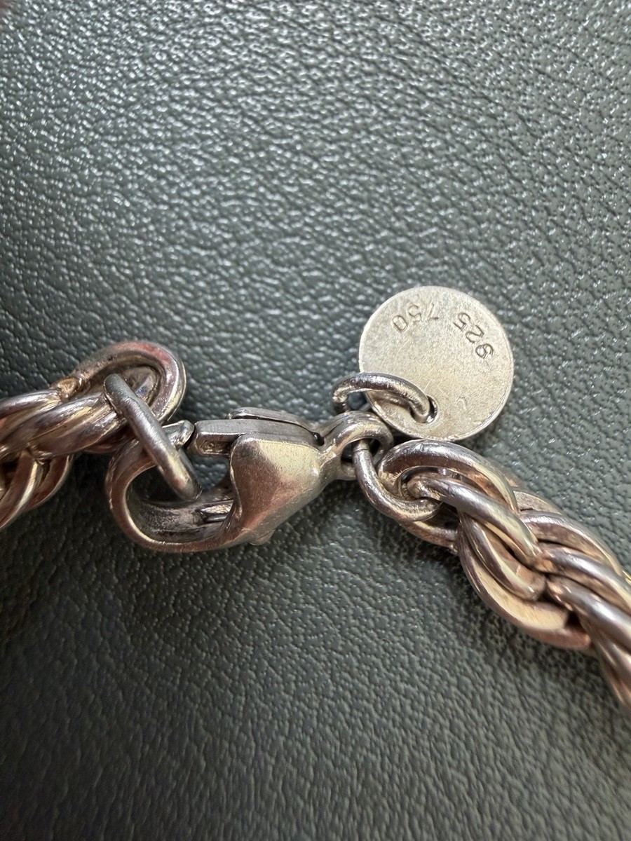 Vintage Tiffany & Co. 925 Sterling Silver & 18kt 750 rope Bracelet