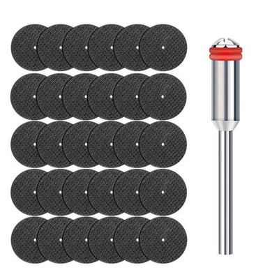25Stk Metall Schneiden Disc 32mm Für Dremel Mit 1pc Dorn Harz Schleifen Rad 2,35