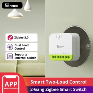 SONOFF MINI-ZB2GS MINI DUO 2-Gang Zigbee Smart Switch Double contrôle de charge Zigbese