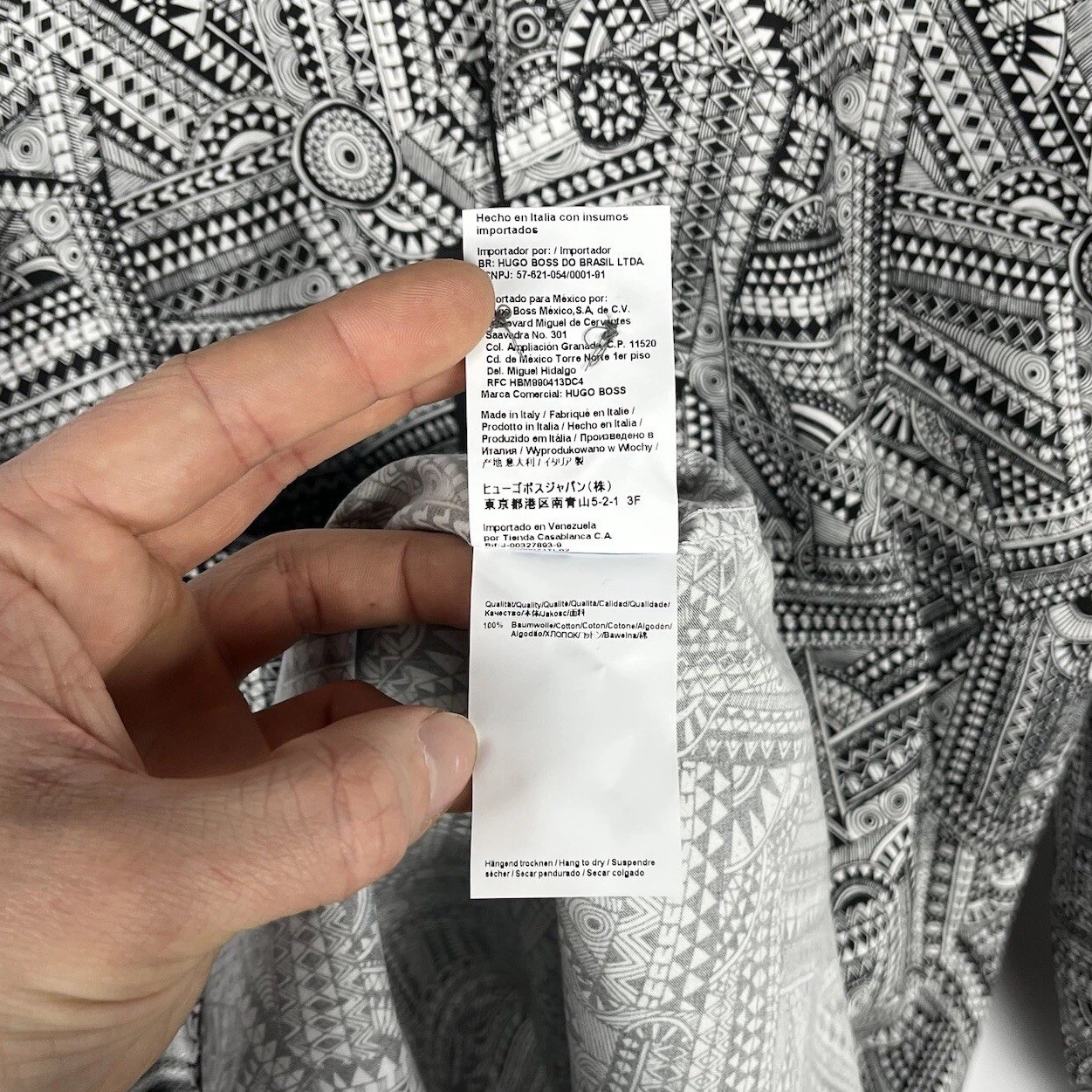 Hugo Boss Meissen Capsule Collection Abstract Long Sleeve Button Up Shirt Medium image 10