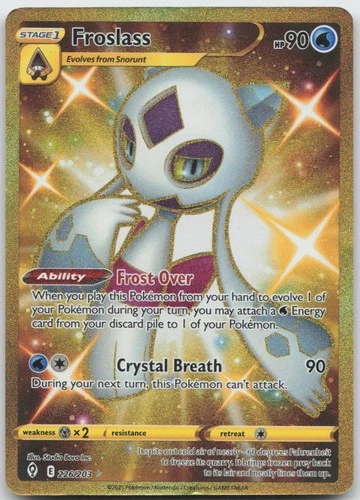Froslass 226/203 Secret Rare Evolving Skies Pokemon TCG LP
