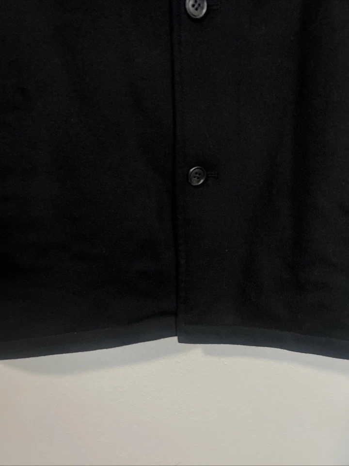 Peter Millar Mens Coat XL Lux Wool Cashmere Overcoat Jacket Black 5 Button EUC - Image 2 of 4