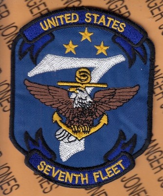 USN Navy United States Seventh Fleet 7th ~4.25'' pocket patch c/e