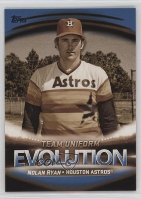 2019 Topps Evolution Of: Team Logos/Uniforms Blue Nolan Ryan Jose Altuve HOF b5f