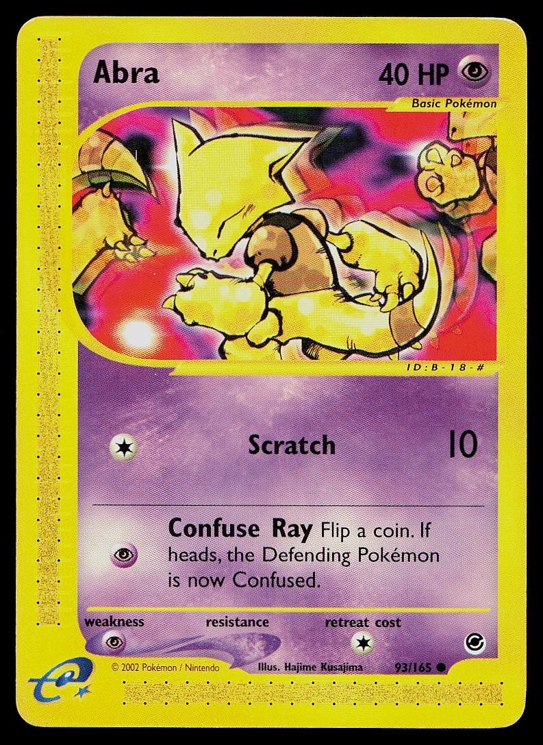 Pokemon Card Expedition Base Set Abra 93/165 Common
