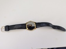 Vintage Citizen 6031 K10376-KY Quartz Gold Tone Black Dial Men Dress Wrist Watch