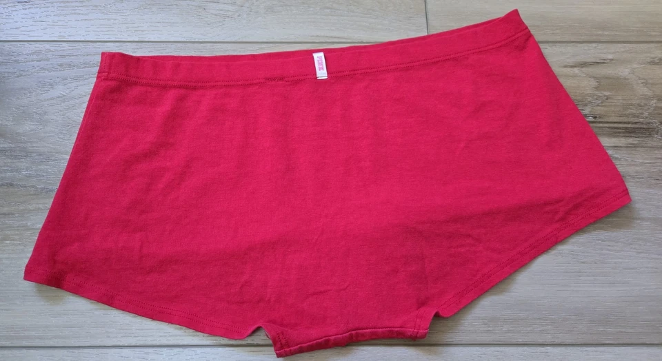 Victoria's Secret PINK Red Cotton Christmas Holiday Naughty Boy Short Panties L - Image 2 of 3