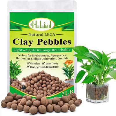 2 LB Natural Expanded Clay Pebbles for Plants 4Mm-16Mm Clay Balls 100% Organic H