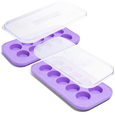 Souper Cubes Silicone Cookie Dough Freezer Tray - 2-Pack Lavender Sprinkles