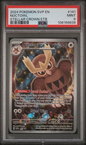 2024 POKEMON SVP EN-SV BLACK STAR PROMO #141 NOCTOWL PSA 9
