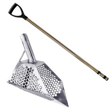 Dune Anaconda 11x6.5" Stainless Steel Sand Scoop w/ Hex Holes  Handle