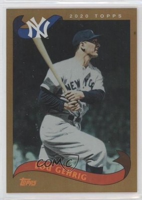 2020 Topps Archives 2002 Topps Orange Foil 32/75 Lou Gehrig #281 HOF o7m