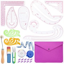65 PCS Sewing Rulers, French Curve Ruler for Pattern Making Set, Sewing Curve...