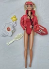 Vintage 1990's Mattel Baywatch Barbie Doll Lifeguard Outfit & Accessories #13199