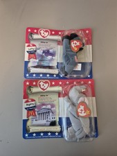 TY Beanie Baby Righty The Elephant 1996 Package RARE Unopened Lefty The Donkey