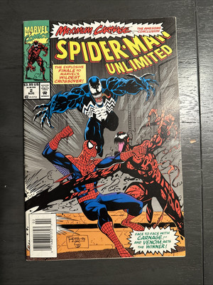Spider-Man Unlimited #2 Newsstand Key Issue Maximum Carnage Marvel 1993 VF