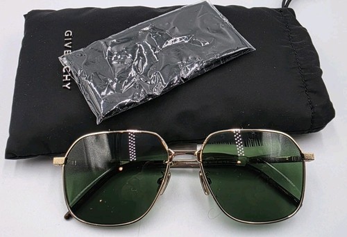 Precio de venta sugerido por el fabricante $480 Gafas de sol Givenchy GV One 56 mm Cuadradas Piloto Aviador Dorado Verde - Imagen 3 de 18
