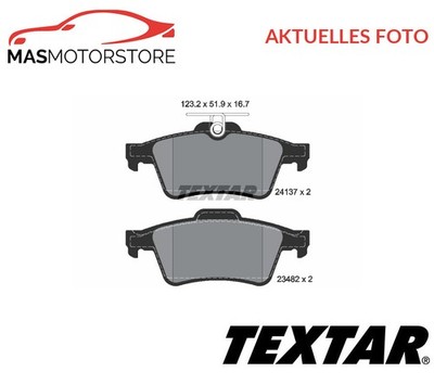 SATZ BREMSBELÄGE BREMSKLÖTZE HINTEN TEXTAR 2413701 A FÜR HONDA INTEGRA 2L