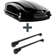 Dachbox LEVUP Space 330 + Dachträger G3 für VW Polo Fliessheck Typ 6R/6C TOP Set