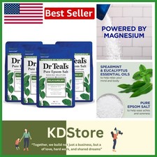 Epsom Salt 3lb Pack of 4 Relaxing Eucalyptus  Spearmint Bath Soak,