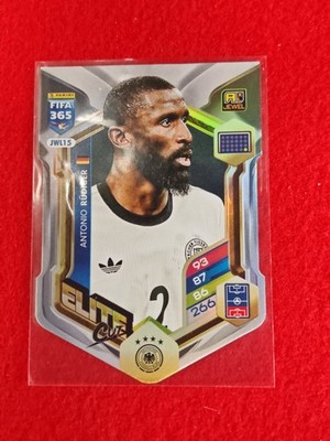 PANINI CARDS FIFA 365 2026 ANTONIO RUDIGER #JWL15 JEWEL ELITE CUT FOIL GERMANY 