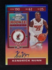 2019-20 Contenders Optic Rookie Ticket Blue Prizm 15/99 Kendrick Nunn Auto 0x54